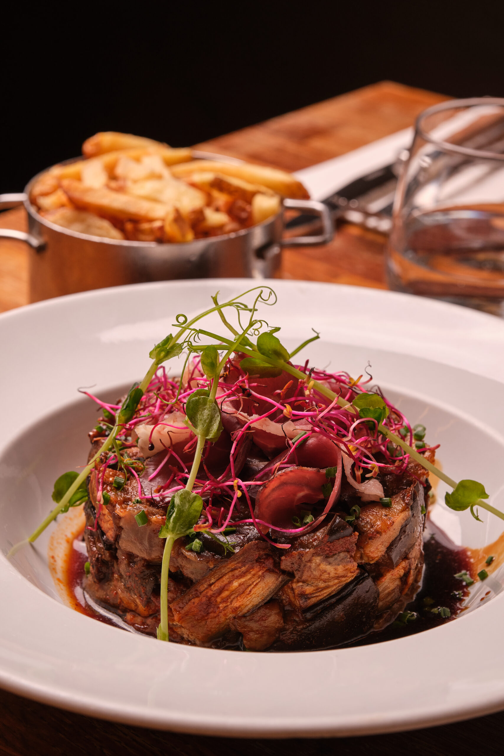 Tartare d’aubergine au magret fumé 2